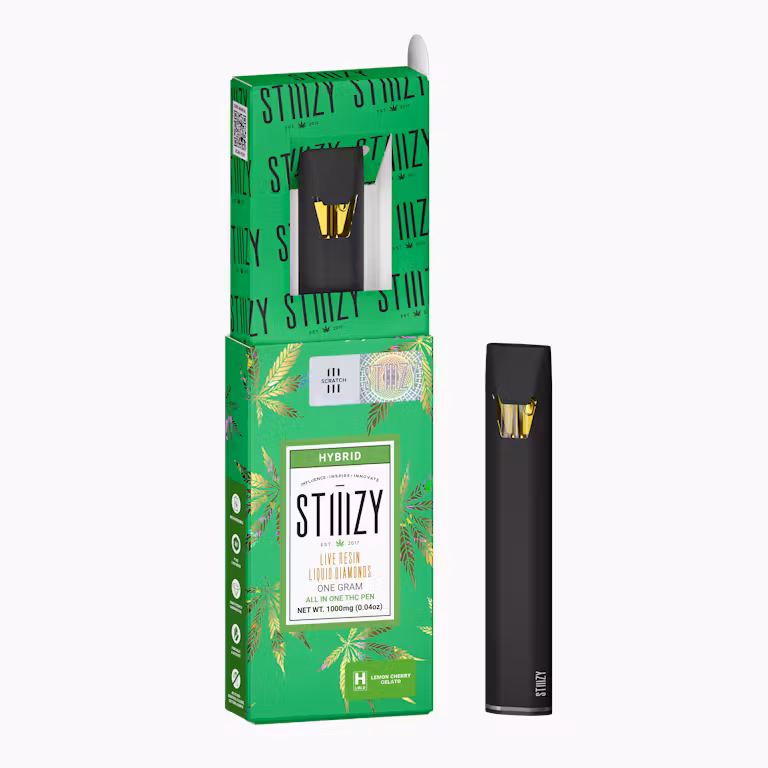 LEMON CHERRY GELATO - 1G LIVE RESIN LIQUID DIAMONDS All-In-One THC Vape Pen - LQD Disposable - STIIIZY