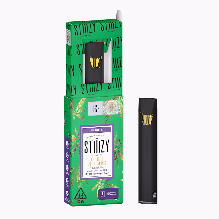 STRAWBERRY SHORTCAKE - 1G LIVE RESIN LIQUID DIAMONDS All-In-One THC Vape Pen - LQD Disposable - STIIIZY