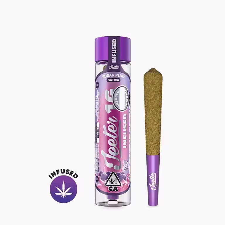 Sugar Plum - 1G PREROLL SINGLE - INFUSED AND KIEF COATED - Jeeter