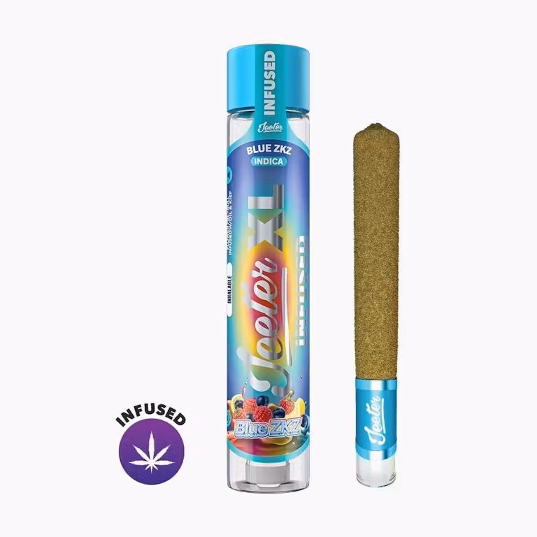 Blue ZKZ - 2G XL PREROLL W/ACRYLIC TIP - INFUSED AND KIEF COATED - Jeeter
