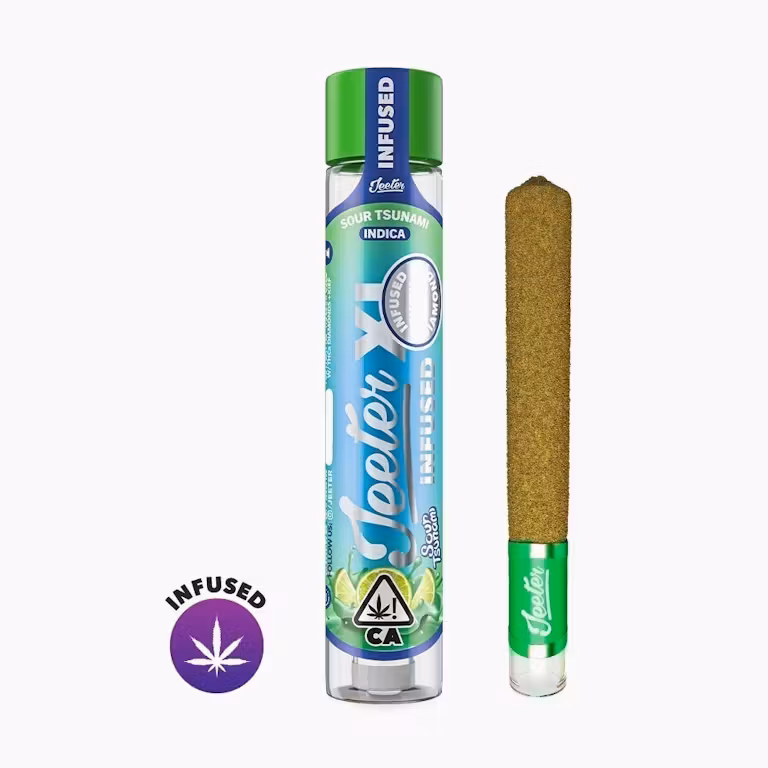 Sour Tsunami - 2G XL PREROLL W/ACRYLIC TIP - INFUSED AND KIEF COATED - Jeeter