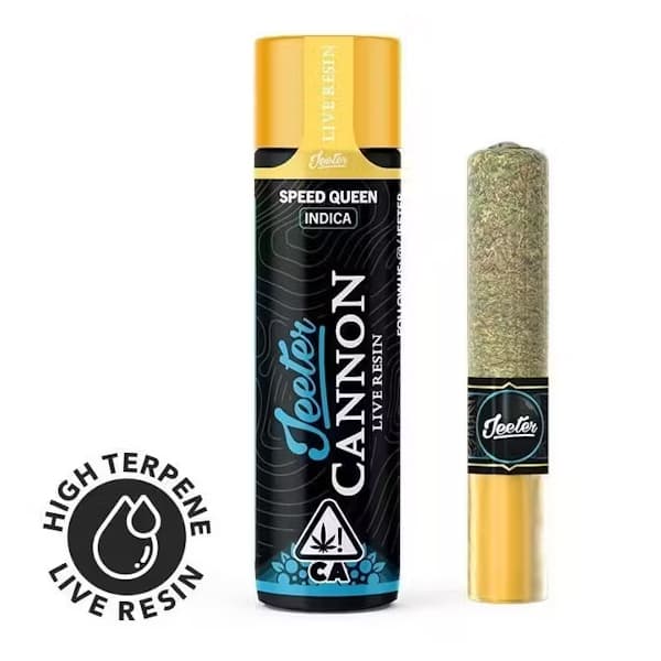 Speed Queen -  1.3g Live Resin Infused Cannon - Preroll Single Joint Blunt - Jeeter