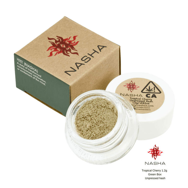 Tropical Cherry - 1.2g GREEN Label Unpressed Hash - Nasha