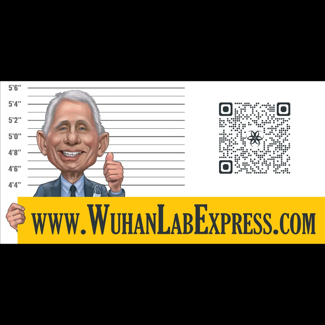 BUMPER STICKER 3.75"X7.5" - WUHAN LAB EXPRESS