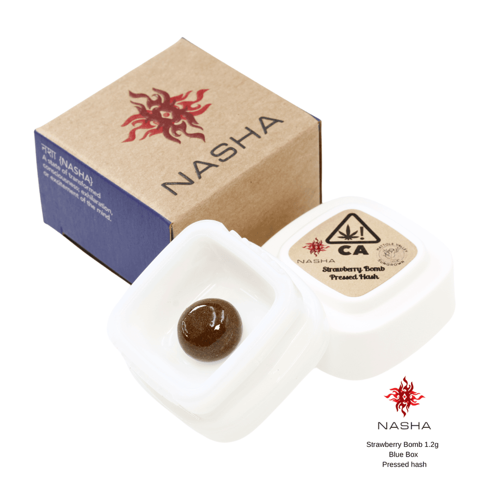 Strawberry Bomb - 1.2g BLUE Label Pressed Hash - Nasha