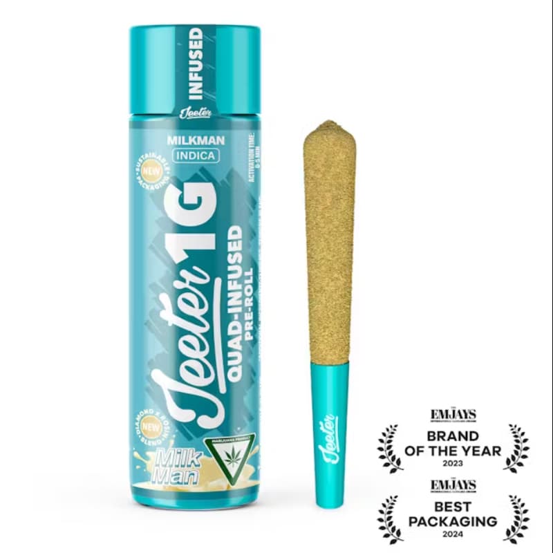 Milkman - 1G PREROLL SINGLE - ROSIN AND DIAMOND INFUSED AND KIEF COATED - Jeeter