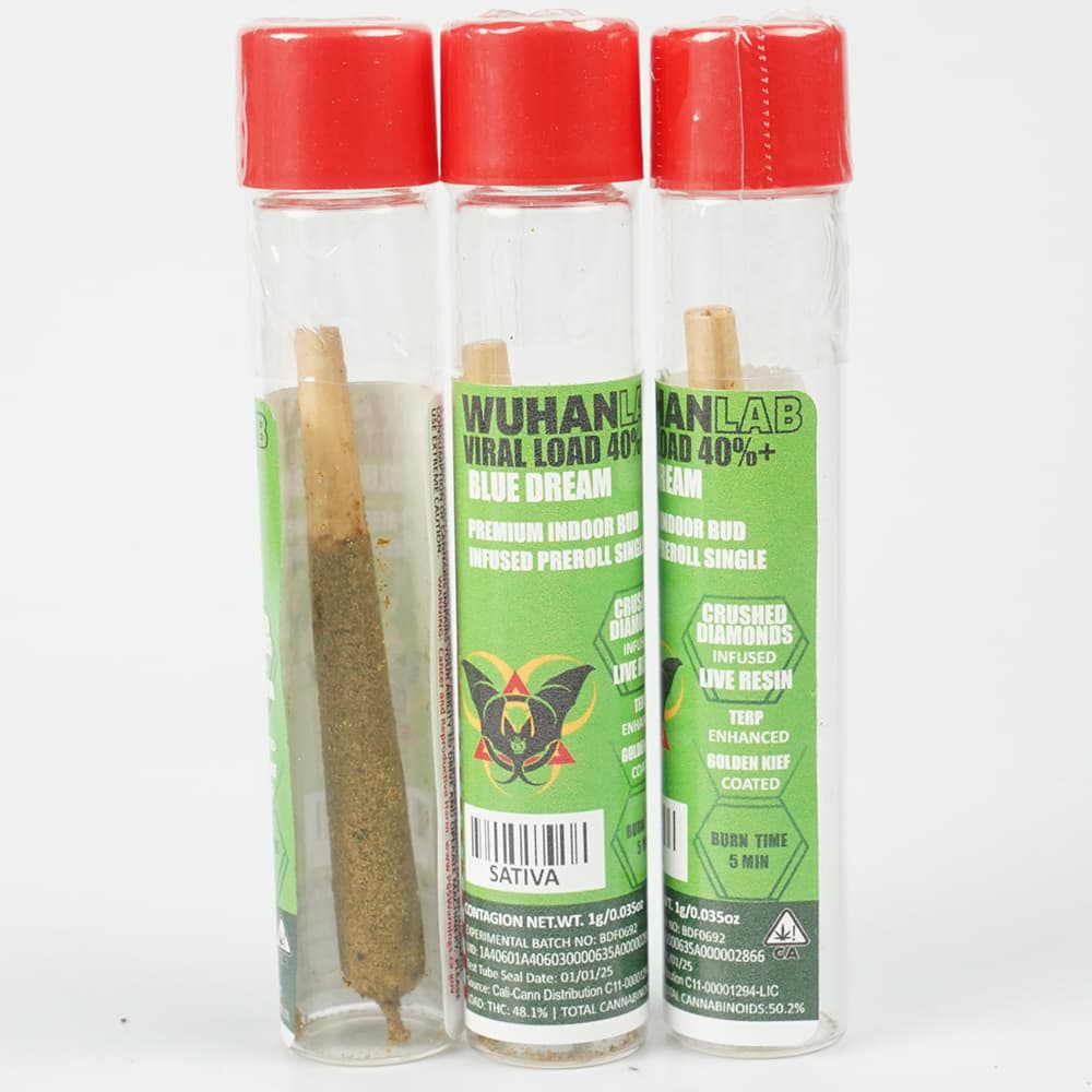 BLUE DREAM - 1g Viral Load 40 - PREMIUM INDOOR BUD DIAMOND INFUSED KIEF COATED - Wuhan Lab