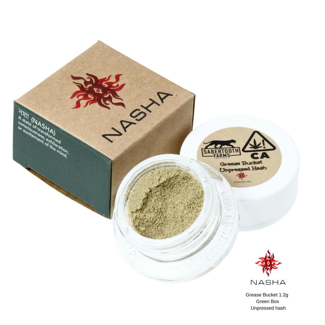 Grease Bucket - 1.2g GREEN Label Unpressed Hash - Nasha