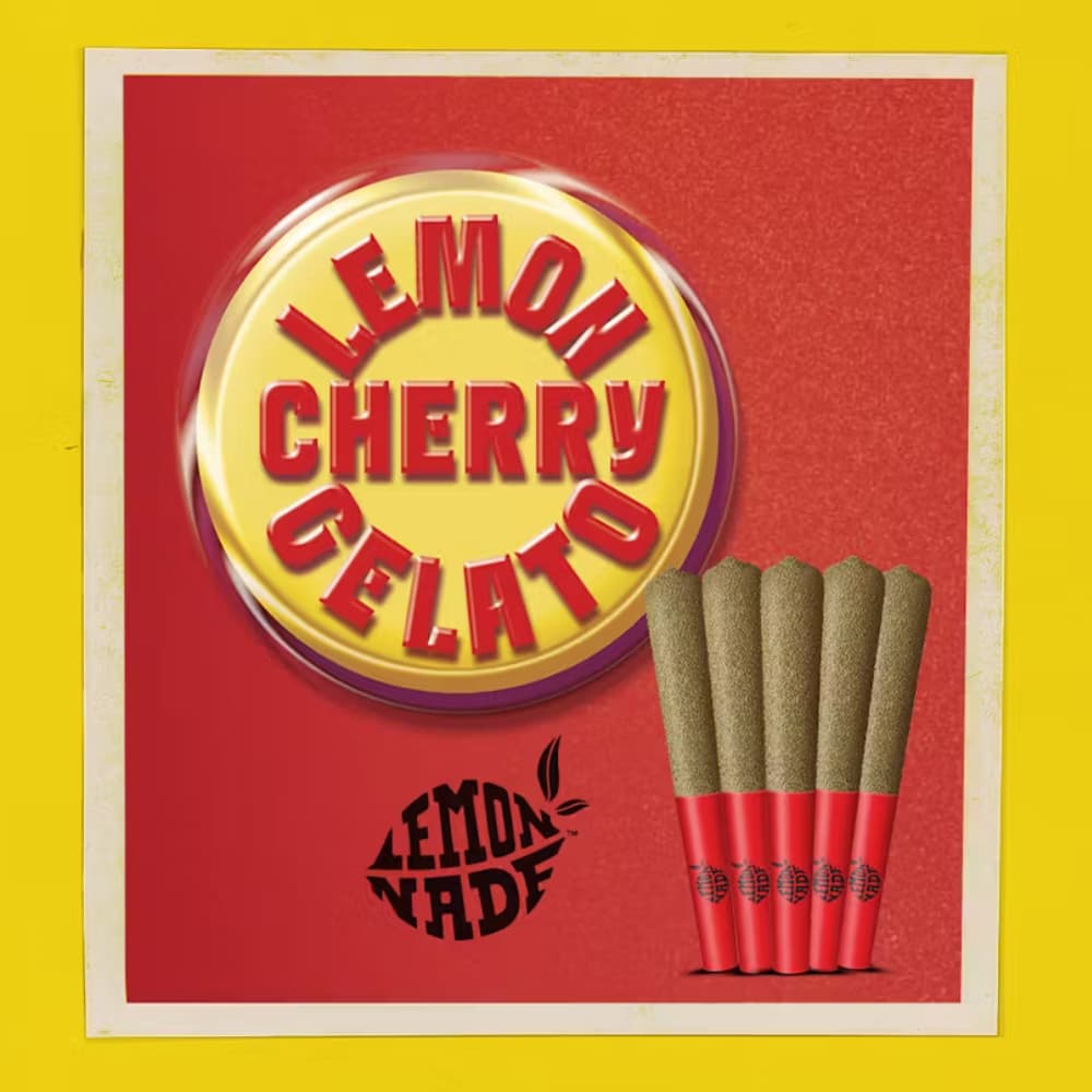 Lemon Cherry Gelato - 0.5g X 5 PACK Diamond and Sauce Infused Preroll - Lemonnade