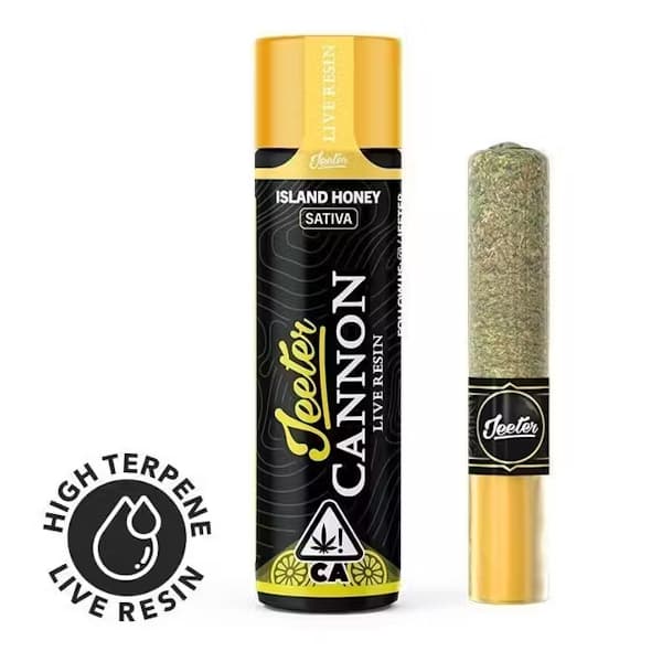 Island Honey - 1.3g Live Resin Infused Cannon - Preroll Single Joint Blunt - Jeeter