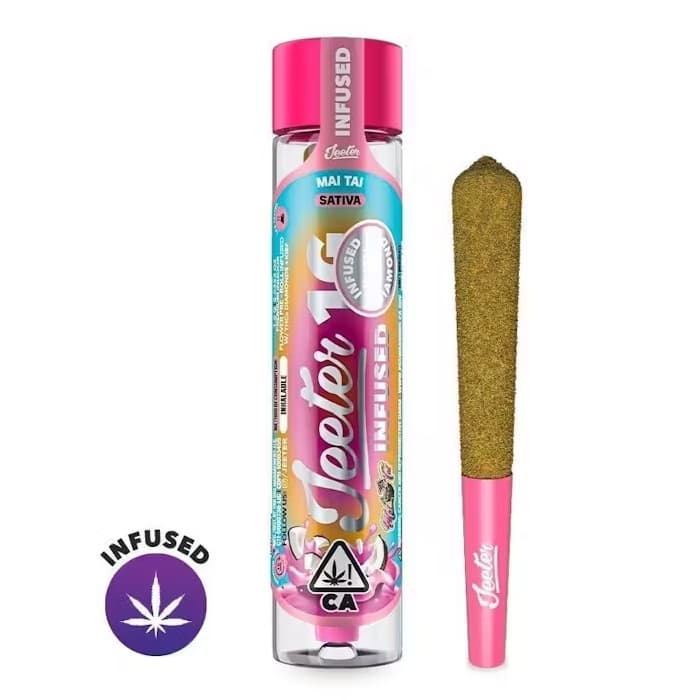 MAI TAI - 1G PREROLL SINGLE - INFUSED AND KIEF COATED - Jeeter