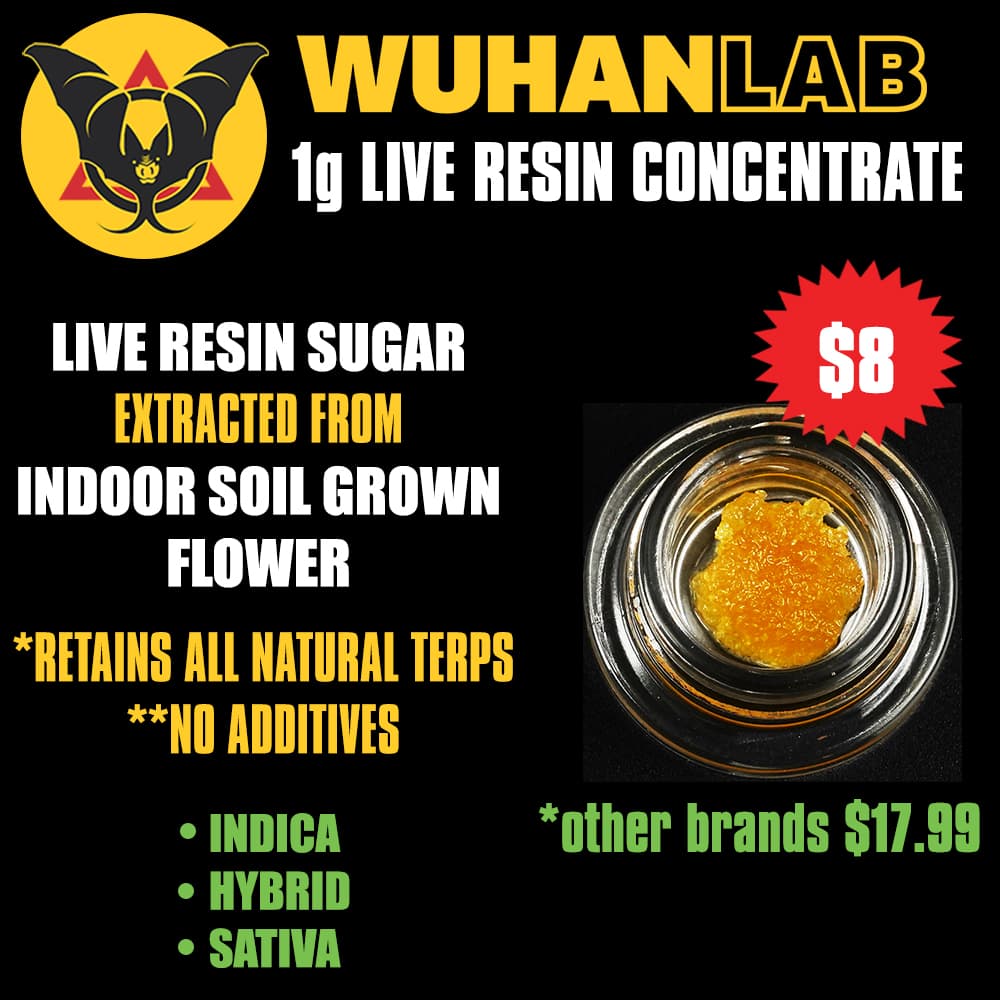 Special Offer - 1g Sugar Live Resin - Wuhan Lab