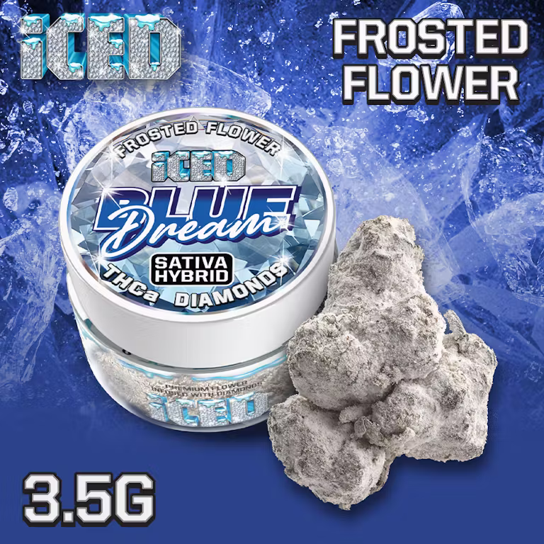 Blue Dream - 3.5g Jarred Diamond Infused Frosted Flower - ICED