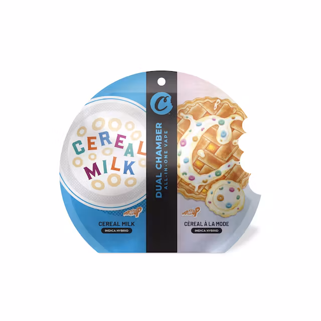 Cereal Milk/Cereal A La Mode - 2 x 0.5g All-in-One Dual Chamber Triple Hit Disposable Vape - Distillate Terps - Cookies