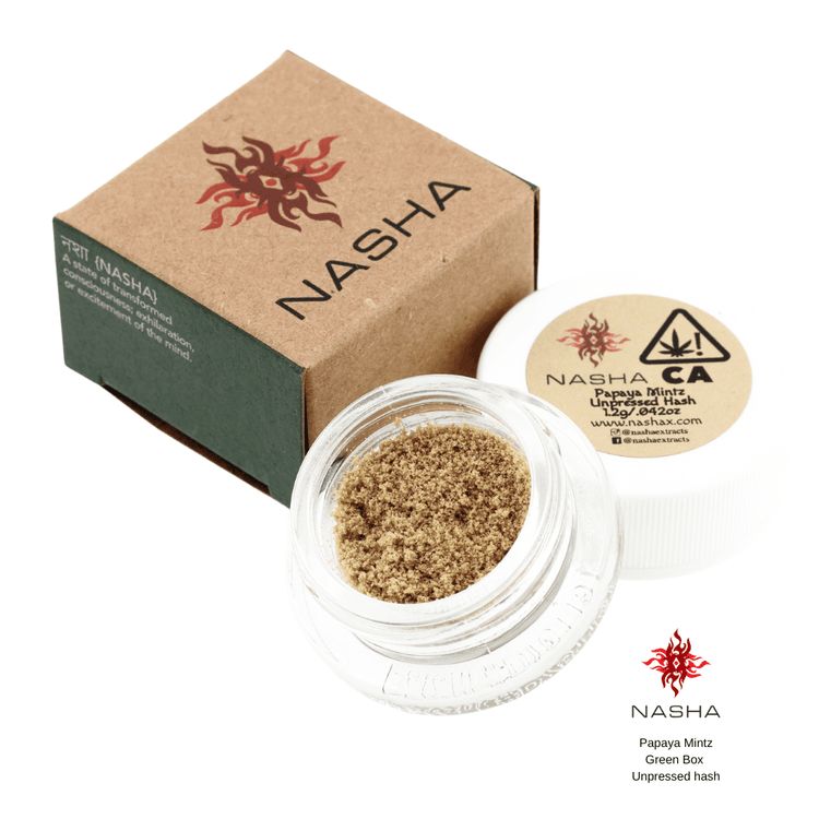 Papaya Mintz - 1.2g GREEN Label Unpressed Hash - Nasha