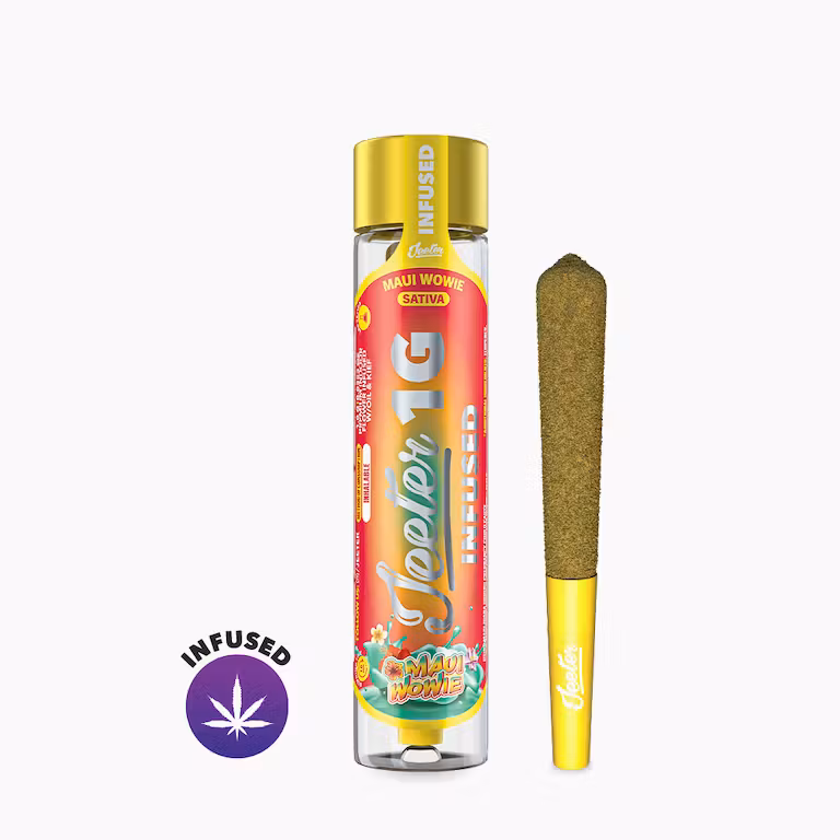 Maui Wowie - 1G PREROLL SINGLE - INFUSED AND KIEF COATED - Jeeter