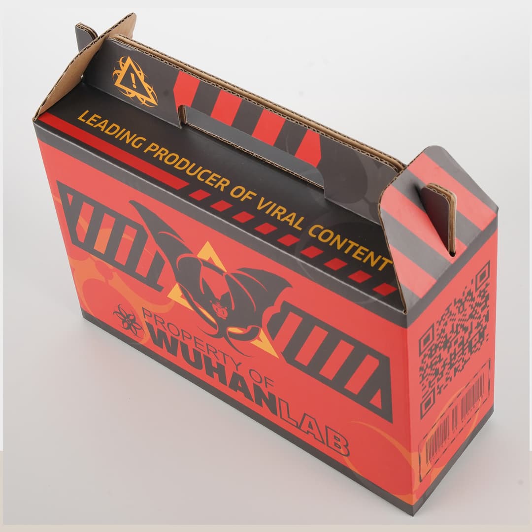 WUHAN LAB BIOHAZARD DELIVERY BOX - RED - ADD ME TO CART