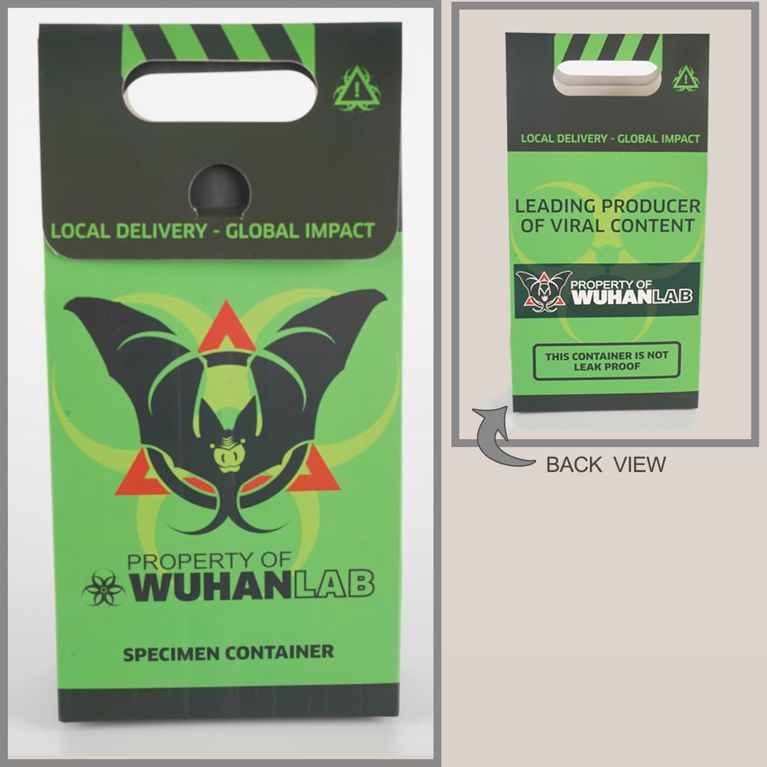 WUHAN LAB BIOHAZARD DELIVERY SPECIMEN BAG - GREEN